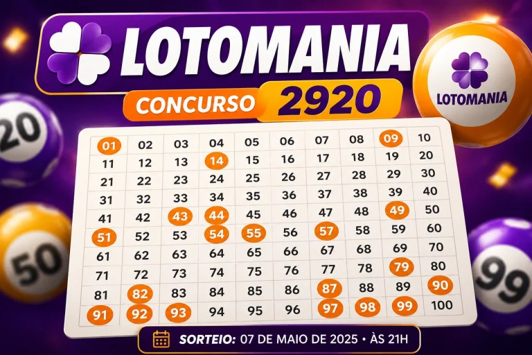 Lotomania 2920 acumula agora para R$ 2,6 milhões na próxima rodada